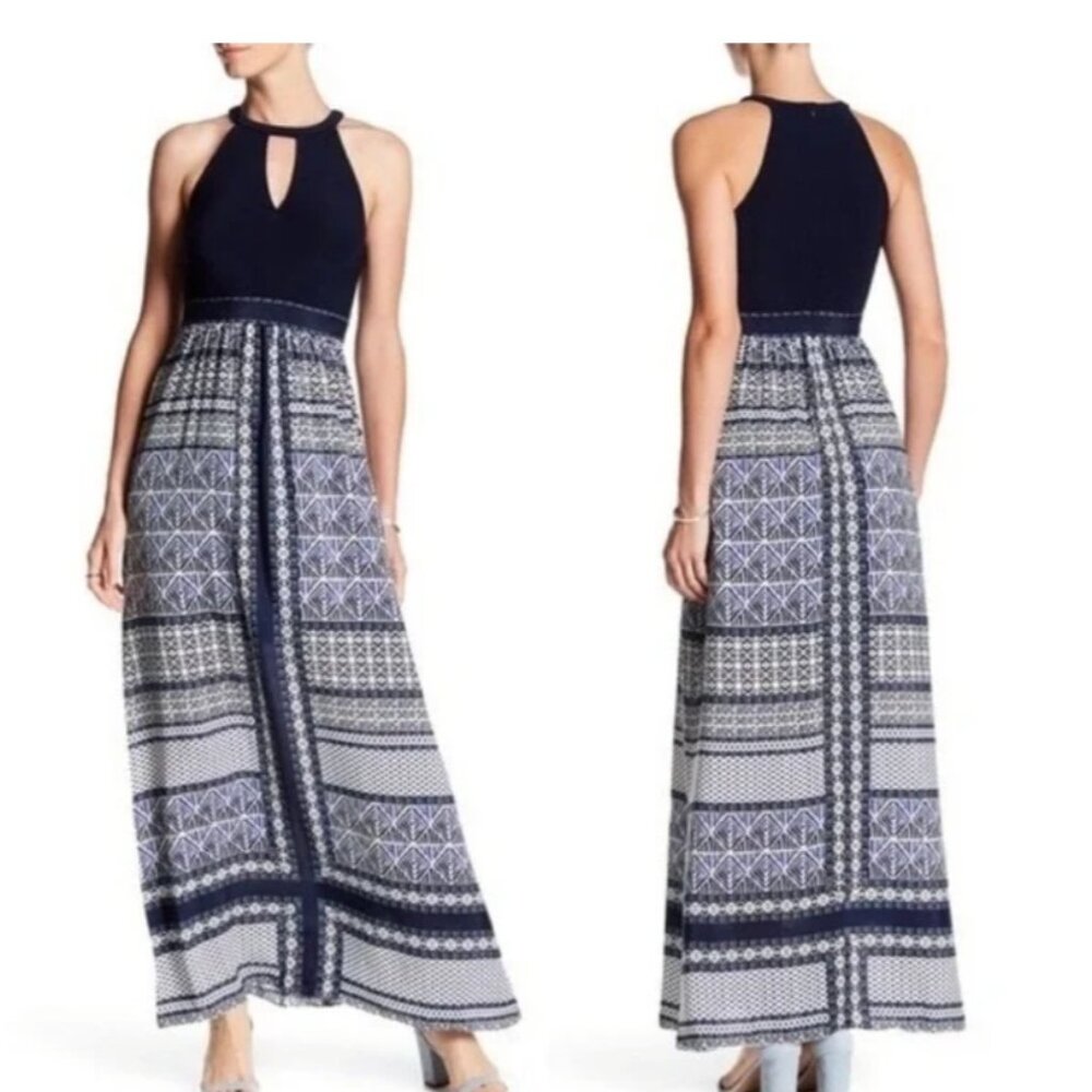 Vince Comuto Maxi Blue Halter Dress Size 8